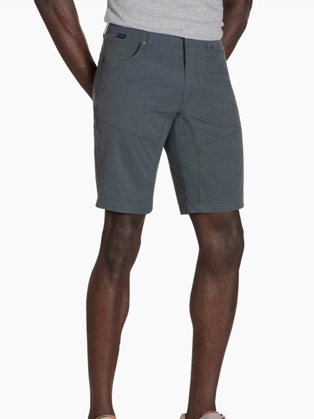 Kuhl Silencr Kargo Shorts Charcoal Gray Technical Hiking Stretch 34